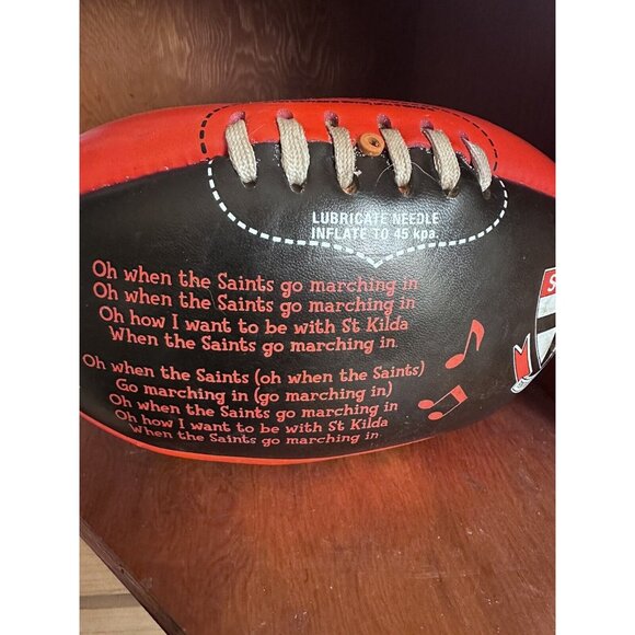 Sherrin Ruby Football Kangaroo Brand - St. K.F.C Kilda Saints - Picture 4 of 9